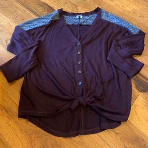 BKE marroon long sleeve